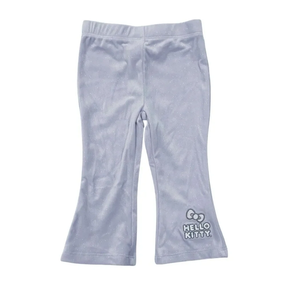 Hello Kitty Little Girls 2 Pc. Velour Sweatshirt Pants Outfit Set Lavender 18M - Picture 7 of 12